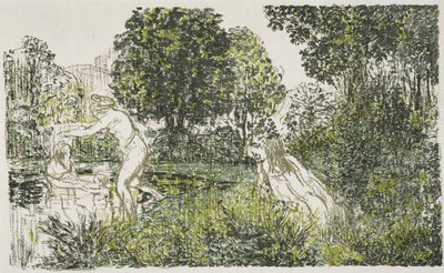 Les Baigneuses (The Bathers) ، 1899-1900 (الطباعة الحجرية بالألوان) بواسطة كير كزافييه روسيل